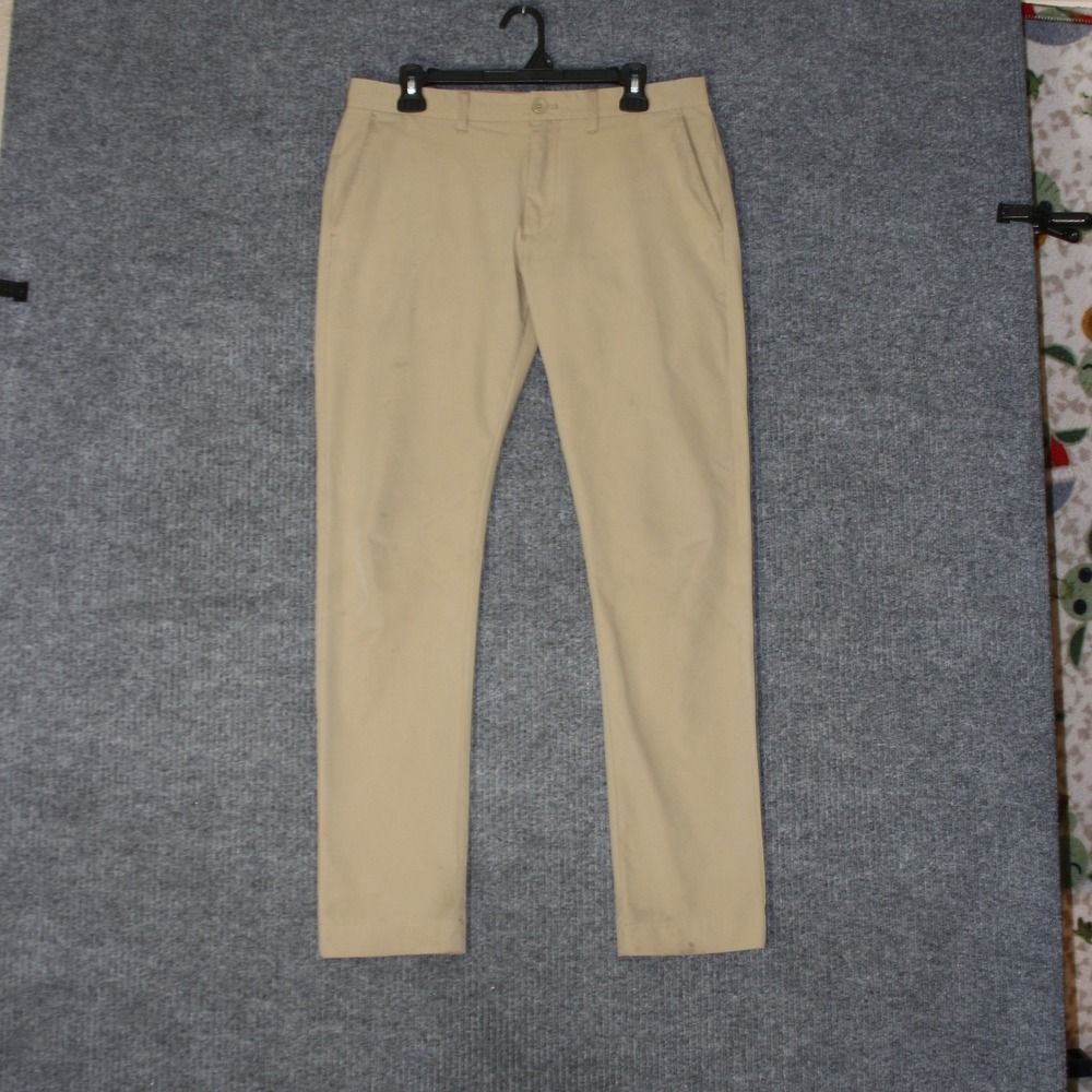 J Crew Flex Slim Chino Pants Mens W31 L32 Tan Khaki Stretch Casual Workwear